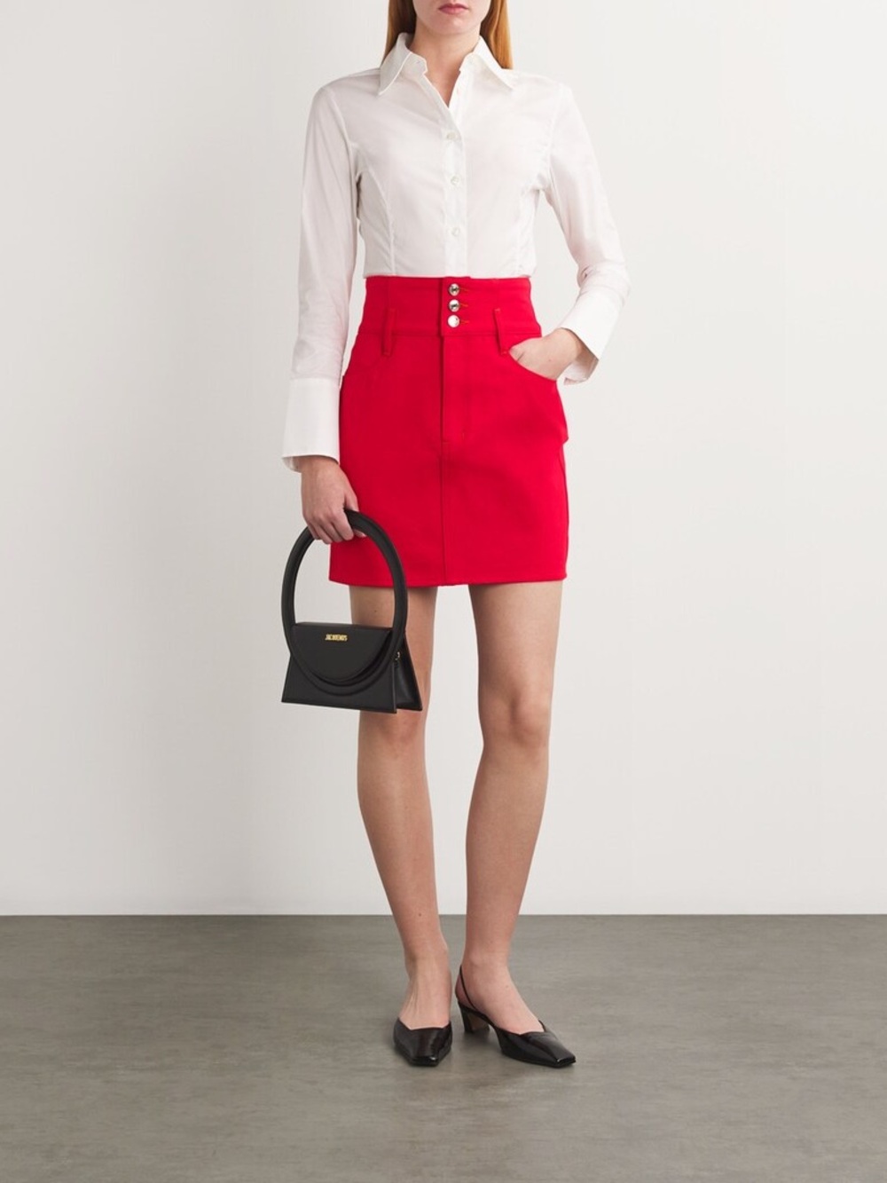 FRAME x Carolina Herrera Denim Mini Skirt